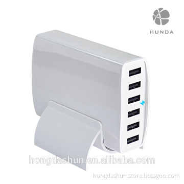 60W multiple usb charger adapter 12amp 6 port usb charger station for mobile phone